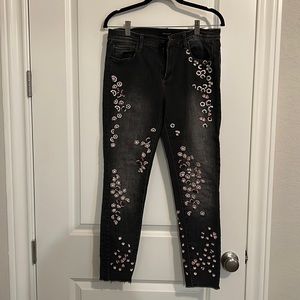 Driftwood embroidered jeans